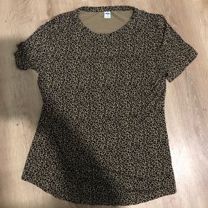 Old Navy Luxe Cheetah Print Slim Fit Shirt